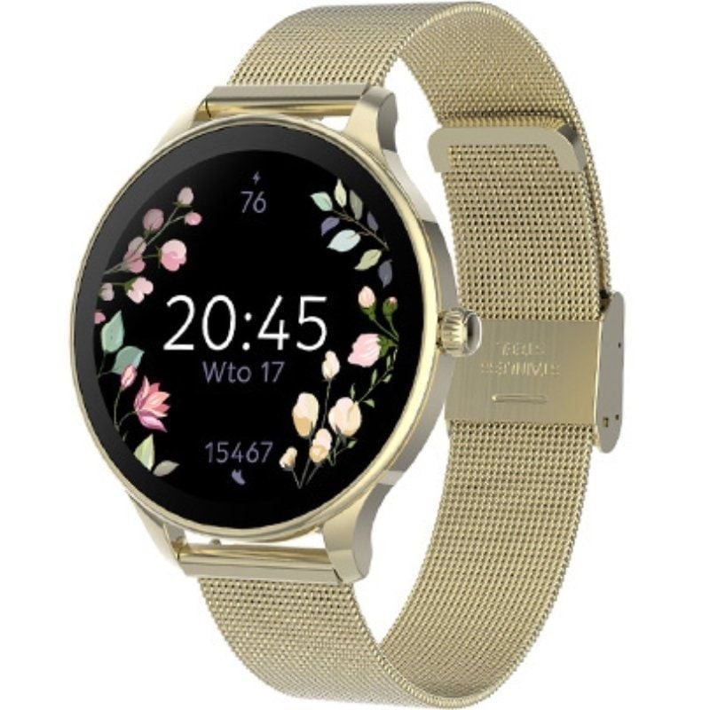 Smartwatch Forever Velora SB-306/ Notificaciones/ Frecuencia Cardíaca/ Oro