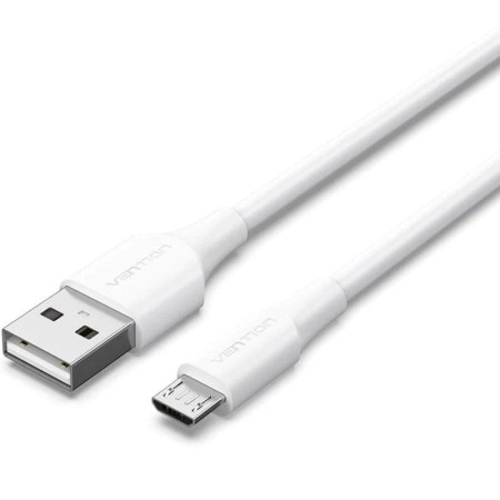 Cable USB 2.0 Vention CTIWF/ USB Macho - MicroUSB Macho/ Hasta 60W/ 480Mbps/ 1m/ Blanco
