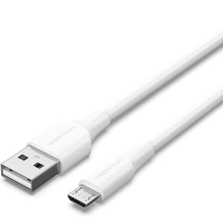Cable USB 2.0 Vention CTIWH/ USB Macho - MicroUSB Macho/ 480Mbps/ 2m/ Blanco