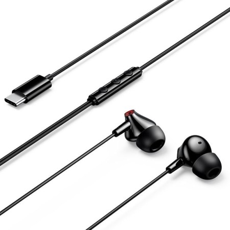 Auriculares Intrauditivos Vention Echo Lite USB-C In-Ear/ con Micrófono/ USB Tipo-C/ Negros