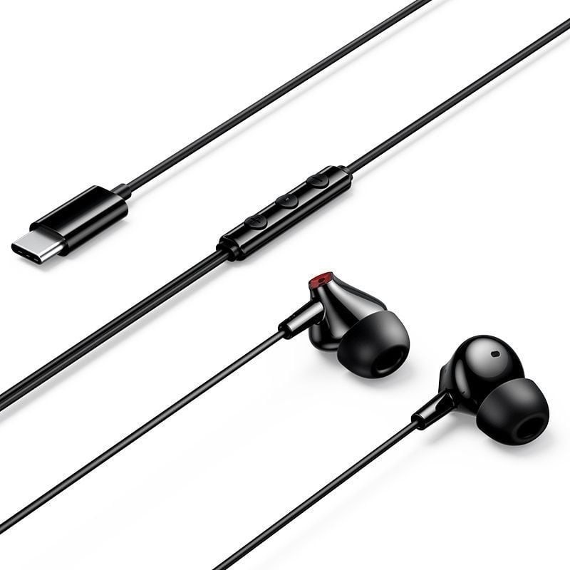Auriculares Intrauditivos Vention Echo Lite USB-C In-Ear/ con Micrófono/ USB Tipo-C/ Negros