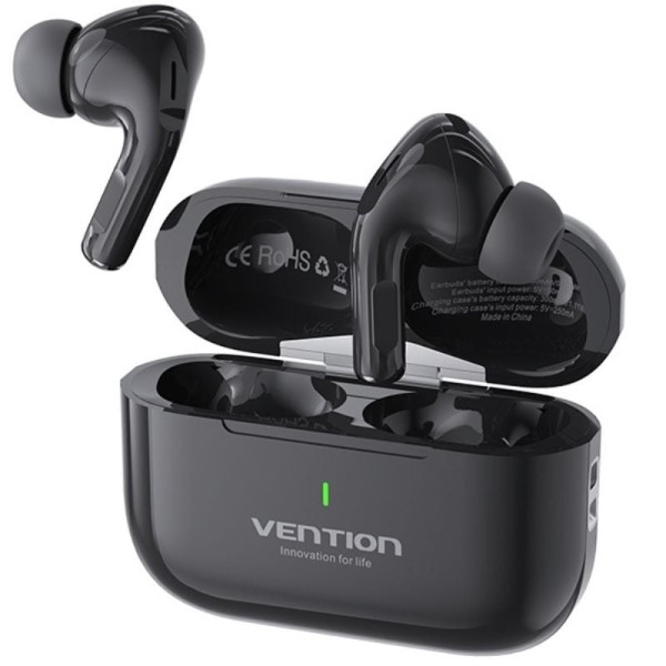 Auriculares Bluetooth Vention Echo Lite E11 con estuche de carga/ Autonomía 6h/ Negros