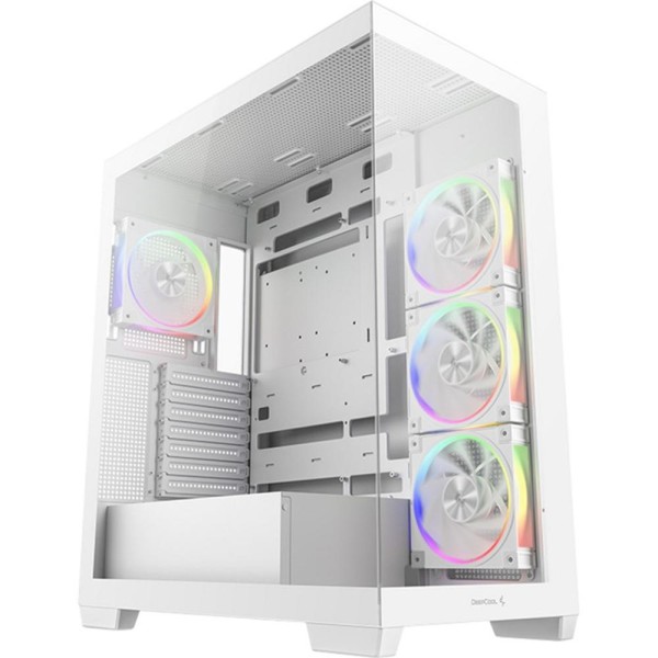 Caja ordenador gaming atx deepcool cg580v2 cristal templado blanca