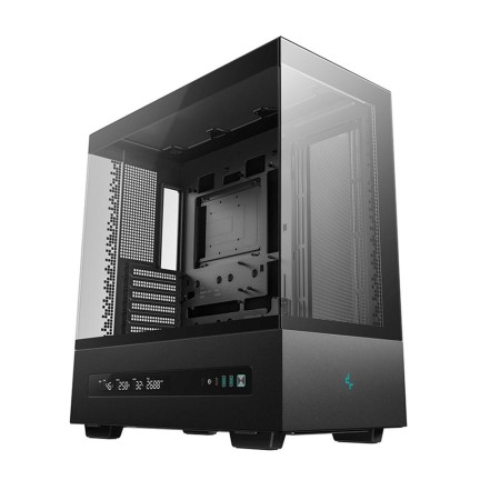 Caja ordenador gaming deepcool atx ch690 cristal templado negra