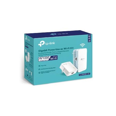 Kit de adaptadores powerline ac tp - link tl - wpa7517 kit dual band