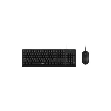 TECLADO Y MOUSE RAPOO NX1500 1000DPI CABLE 1,5m COLOR NEGRO