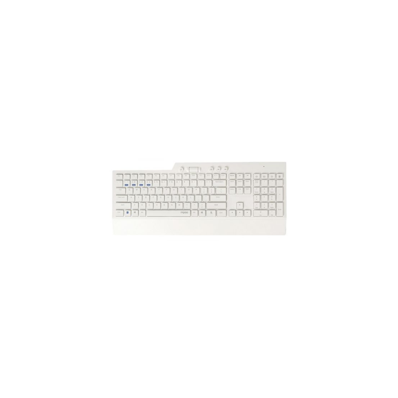 TECLADO Y MOUSE RAPOO WIRELESS BLUETOOTH 8200T PORTUGUES 2.4GHz BT 3.0 4.0 TECLAS MULTIMEDIA BLANCO