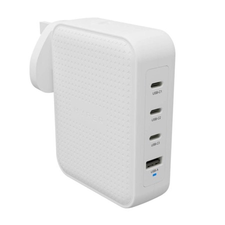 Cargador pared hyper hyperjuice 145w 1x usb tipo a 3x usb tipo c