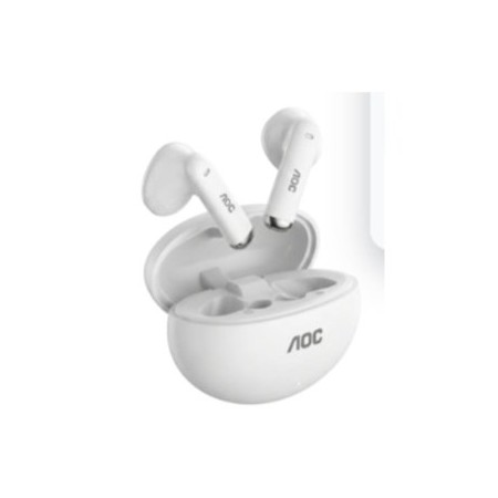 AURICULAR INTRAUDITIVO BLUETOOTH AOC ACT1501WT TWS IPX4 MIC BLANCO REPRODUCCION 20H CARGA USB-C TACT