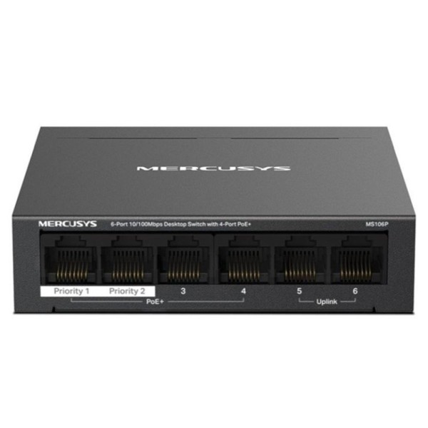 Switch mercusys ms106p 6 puertos