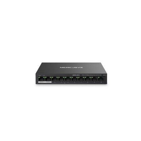 SWITCH POE+ NO GESTIONABLE MERCUSYS MS110P 10P 10/100 CON 8P POE+ 65W ETHERNET MINI DESKTOP