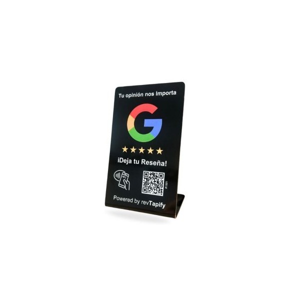 STAND NFC PARA RESEÑAS DE GOOGLE DE REVTAPIFY TECNOLOGIA NFC Y CODIGO QR