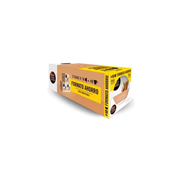 CÁPSULAS DOLCE GUSTO CORTADO ESPRESSO MACCHIATO TRIPACK NESCAFE 48 UNIDADES (3X16)