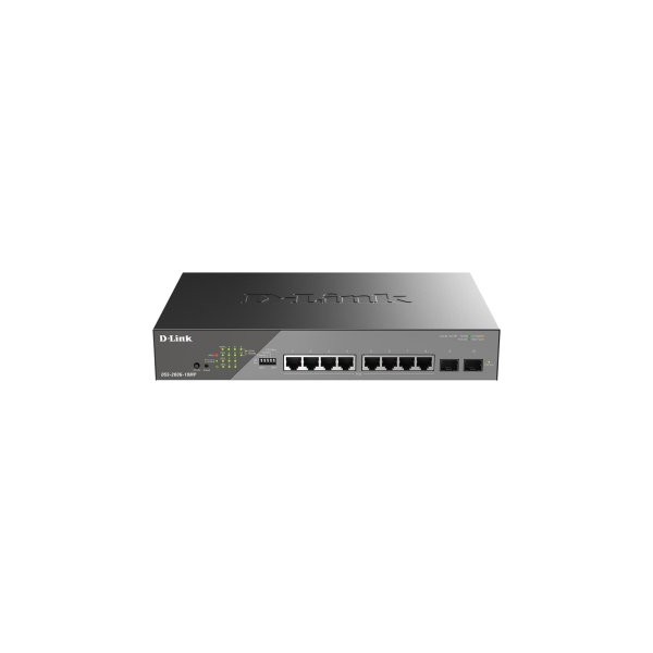 SWITCH GESTIONABLE D-LINK DSS-200G-10MP/E POE+POE++ 30WXPUERTO 8X10/100/1000 Mbps + 2G SFP