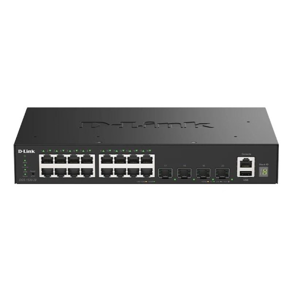 D-Link DGS-1530-20/E Switch 16xGb 4x10G SFP+