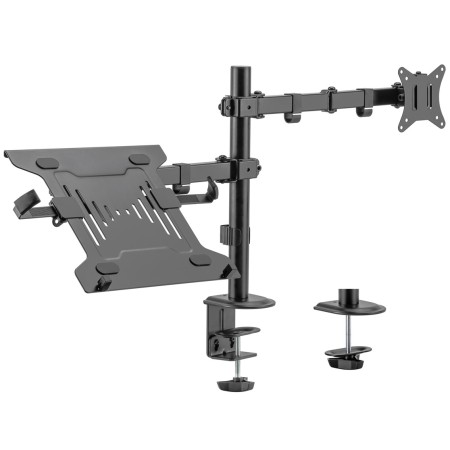 Soporte de escritorio ewent ew1519 para monitor hasta 34 pulgadas y portatil hasta 15.6 pulgadas carga maxima 9kg