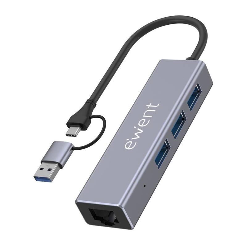 Hub ewent ew1159 usb tipo c - usb 3.2 4 en 1