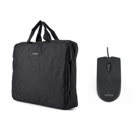 NILOX Maletín 15.6″Negro+Ratón USB 1000dpi