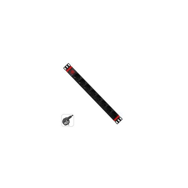Regleta rack wp 1u 8 enchufes schuko con interruptor