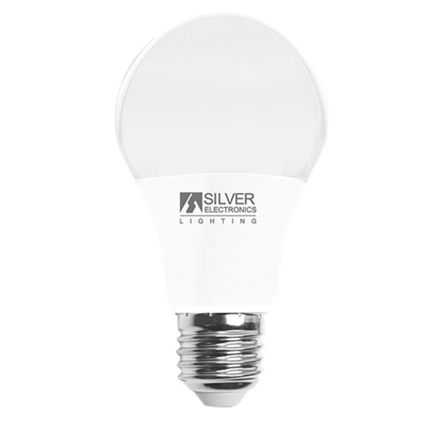 Bombilla led eco decorativa silver electronics estandar 10w - 85w - e27 - 5000k - 860 lm - 180º - luz blanca - a+