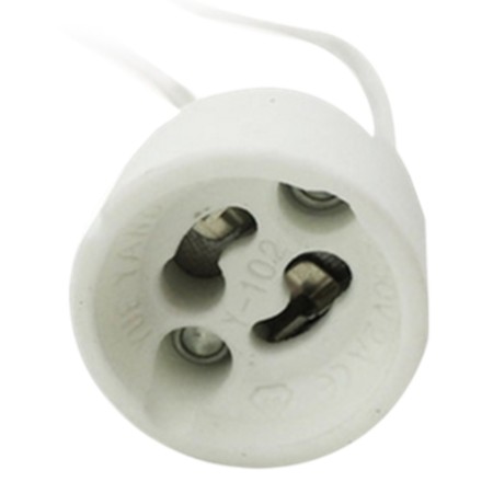 Porta lamparas silever electronics para casquillo gu10 230v 15 cm ( bolsa de 50 unidades)