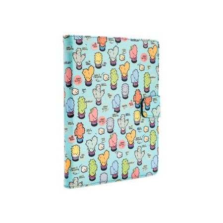 Funda universal rotatory 360º silver ht para tablet 9 - 10.1 pulgadas cactoos green metal