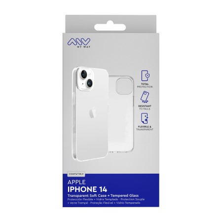 Carcasa myway para apple iphone 14 transparente