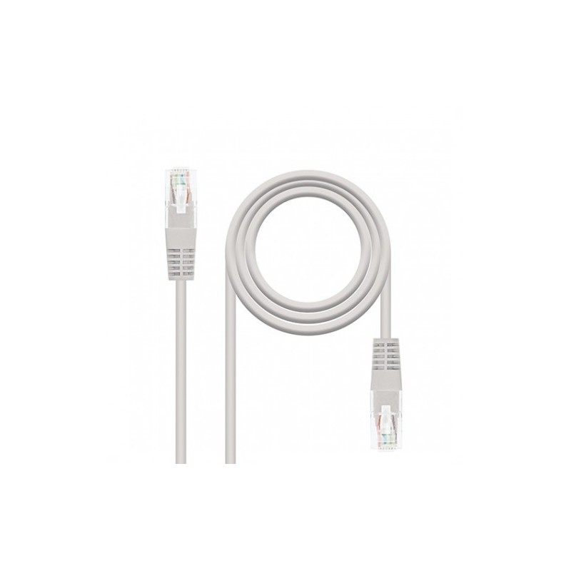 Cable red nanocable latiguillo rj45 utp cat6 5m gris