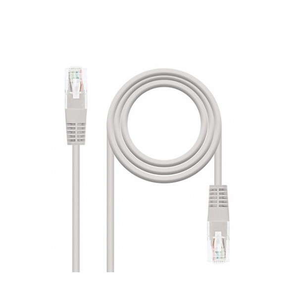 Cable red nanocable latiguillo rj45 utp cat6 5m gris