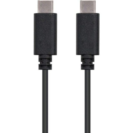 Cable USB 2.0 Tipo-C Nanocable 10.01.2301/ USB Tipo-C Macho - USB Tipo-C Macho/ 480Mbps/ 1m/ Negro