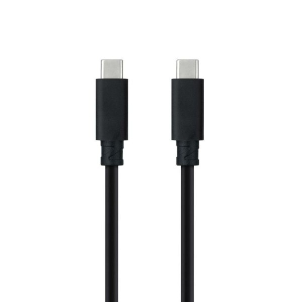 Cable USB 3.1 Tipo-C Nanocable 10.01.4101-L150/ USB Tipo-C Macho - USB Tipo-C Macho/ Hasta 100W/ 10Gbps/ 1.5m/ Negro
