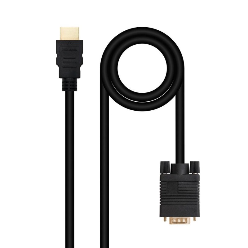 Cable conversor hdmi a vga nanocable 1.8 m - negro