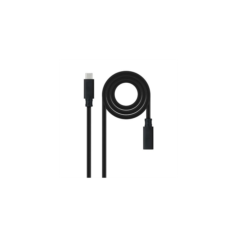 Cable prolongador nanocable usb - c 3.2 gen2x2 100w c - m - h 1.5m alargador