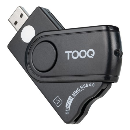 Lector tooq tarjetas inteligentes - dni electrónico - sim - sd - sf - usb - a - negro