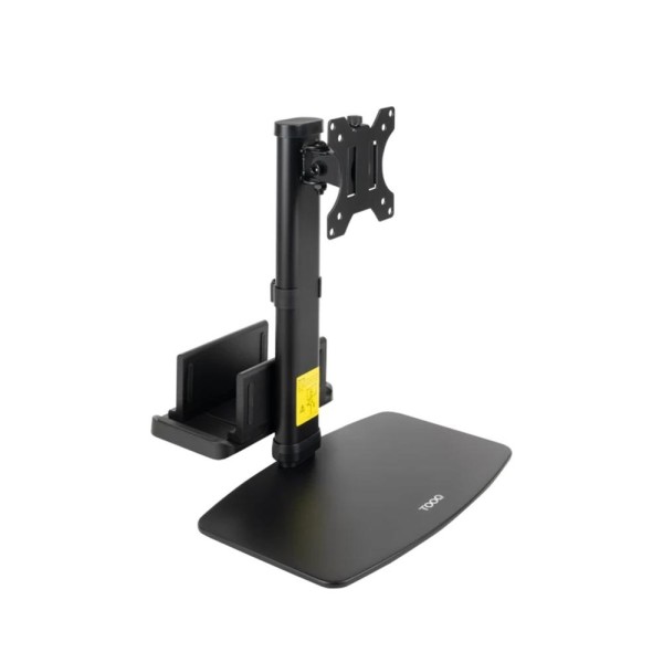 Soporte de mesa tv tooq 17 - 27 pulgadas + base para mini pc