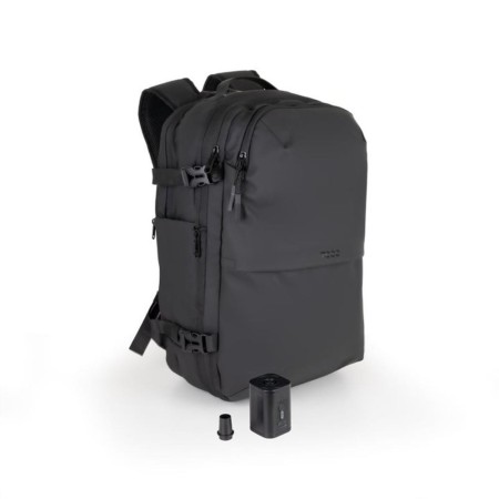 Mochila tooq tqbp - v101 - bk para portatil 17 pulgadas negra + comprension vacio y bomba aire 30 - 55l