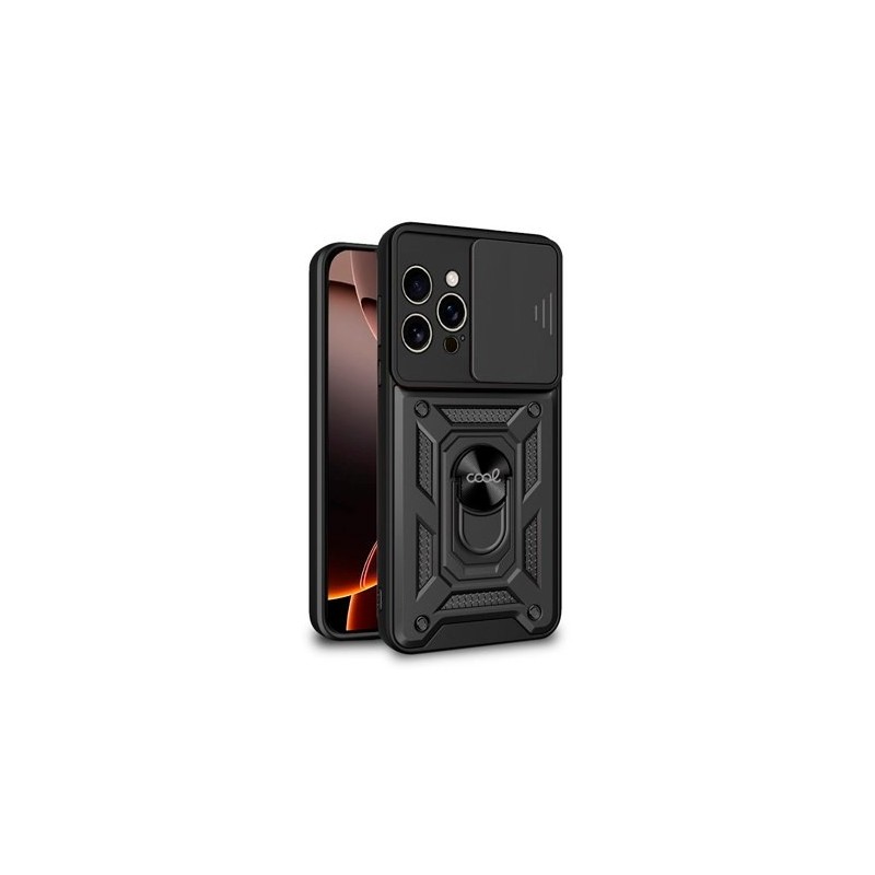 FUNDA COOL IPHONE 16 PRO HARD RING NEGRO