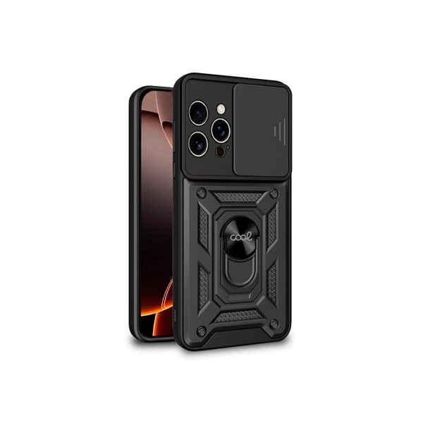 FUNDA COOL IPHONE 16 PRO HARD RING NEGRO