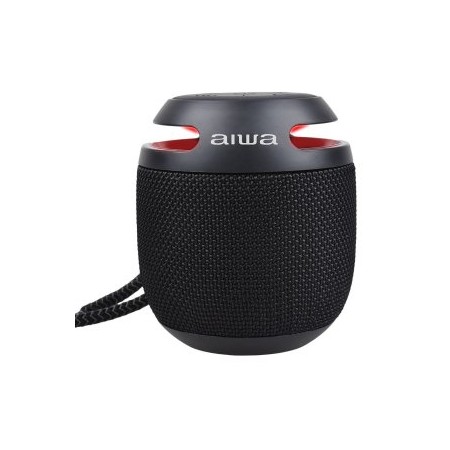ALTAVOZ BLUETOOTH PORTABLE AIWA AIWA BST-100BK 5W RMS RGB MICROFONO IP66 BATERIA 8h NEGRO