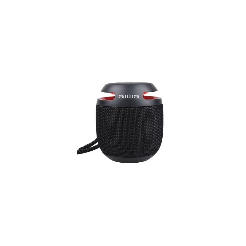 ALTAVOZ BLUETOOTH PORTABLE AIWA AIWA BST-100BK 5W RMS RGB MICROFONO IP66 BATERIA 8h NEGRO