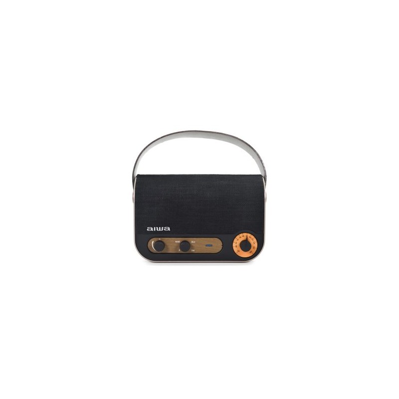 ALTAVOZ BLUETOOTH PORTABLE AIWA RBTU-600 BT 5.0 AUX USB 10W RMS MICROFONO BATERIA 6 HORAS ESTILO VI