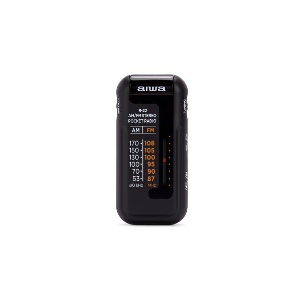 RADIO ANALOGICA MINI AIWA R-22BK AM/FM HYPERBASS COLOR NEGRO