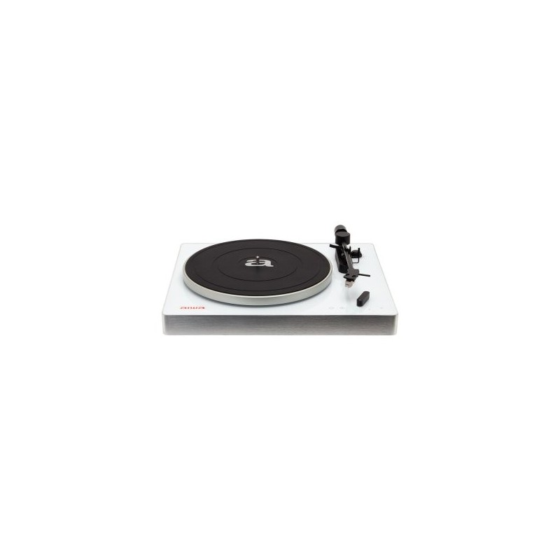 TOCADISCOS BLUETOOTH AIWA APX-680BT WHITE ALTA PRECISION BT 5.0 PLATO DE METAL 27.5cm TRES VELOCIDAD