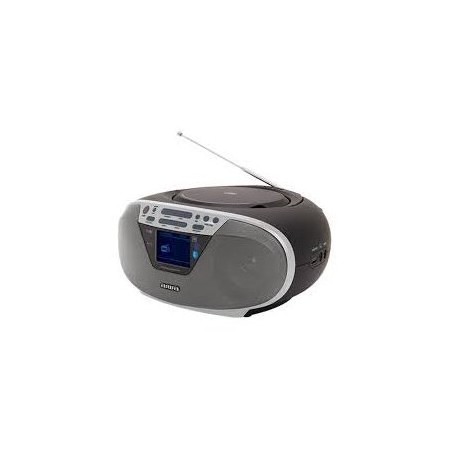 RADIO CD BLUETOOTH PORTABLE AIWA BOOMBOX BBTU-500DAB/BK NEGRO 6W RMS BT MP3 USB Y JACK 3.5mm