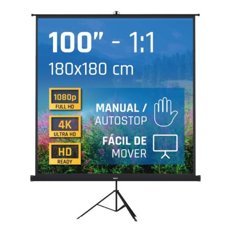 iggual Pantalla 100″ 180x180 cm 1:1 trípode+bolsa