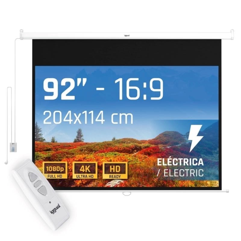 iggual Pantalla eléctrica 16:9 92″ 203x114 cm
