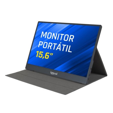 iggual Monitor portátil 15,6″ IPS FHD USB-C funda