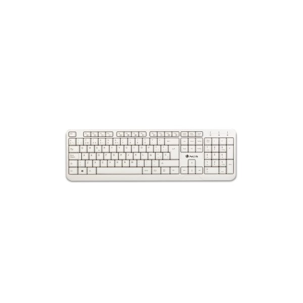 TECLADO NGS MULTIMEDIA SPIKE USB 12 TECLAS MULTIMEDIA COLOR BLANCO