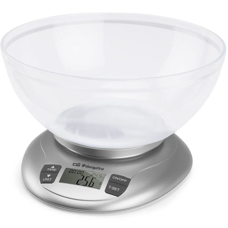Báscula de Cocina Electrónica Orbegozo PC 2017 A/ hasta 3.5kg/ Plata