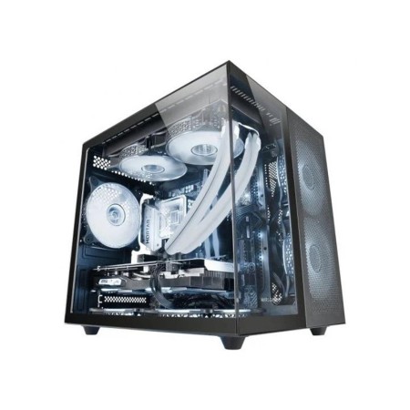 Caja ordenador mars gaming mcfusionm matx cristal templado negro
